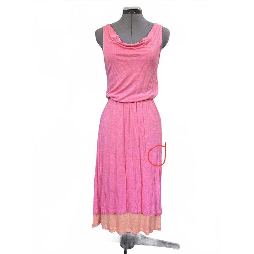 Cynthia Rowley Pink Cowl Neck Midi Dress Size XS - Picture 6 of 10